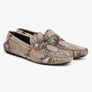 PRADA Driving Moccasin Penny Loafers Snakeskin Python Leather Sz 9/US 10 $995